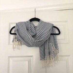 NEW The Limited Blue & White Striped Scarf